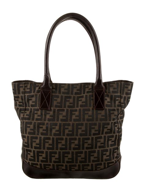 fendi leather flap canvas handbag|authentic fendi tote.